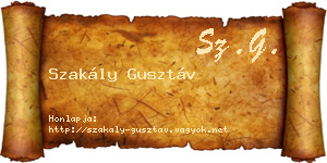 Szakály Gusztáv névjegykártya
