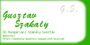 gusztav szakaly business card